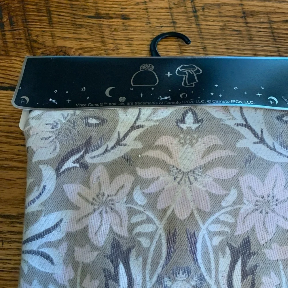 NWT Vince Camuto Neutral Plaid Wrap Scarf and Pink Pom Hat